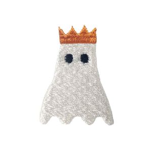 Ghost with a crown machine embroidery design