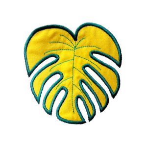 Monstera applique machine embroidery design