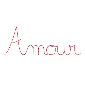 Amour Embroidery Design