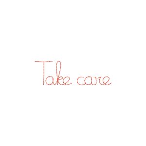 Take Care Machine Embroidery Design