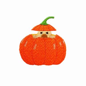 gnome in a pumpkin embroidery