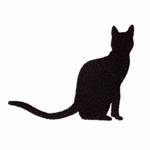 cat profile silhouette embroidery